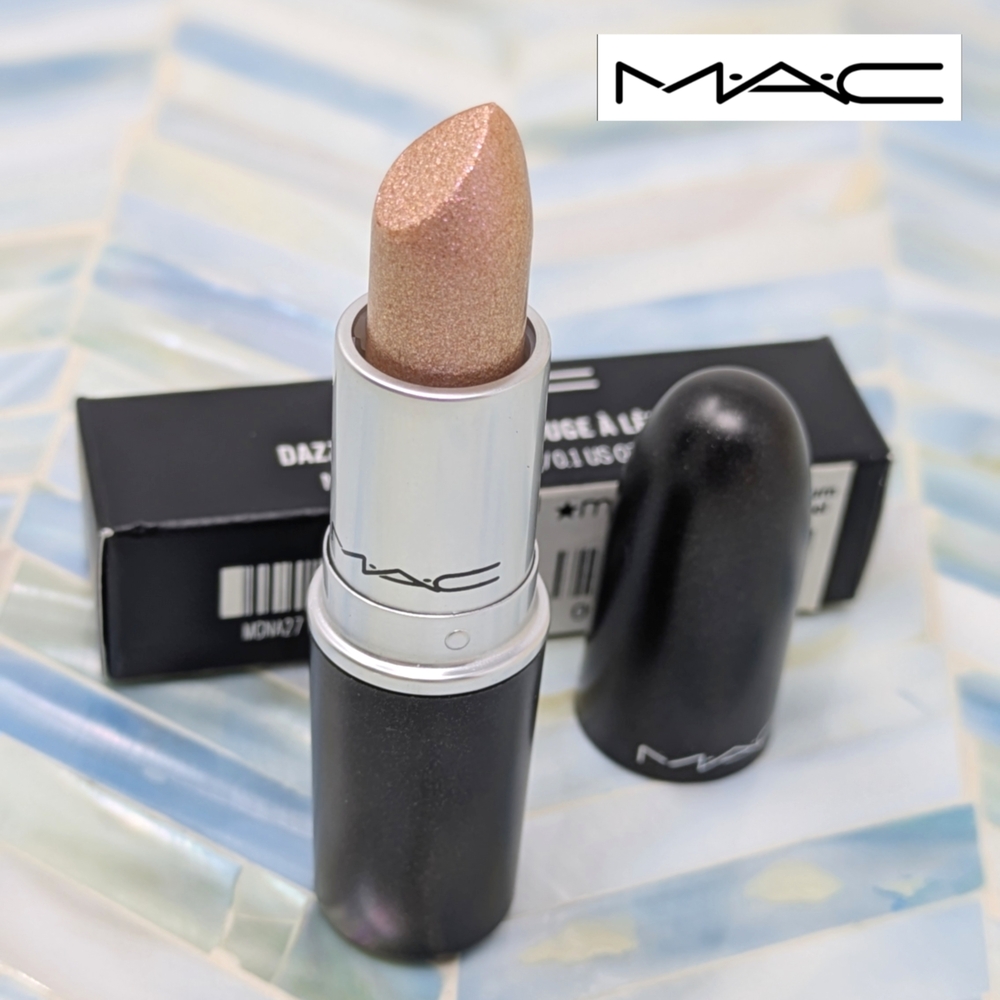 NEW! Limited Edition MAC Dazzle Lipstick Smash Hit -Sheer Gold Discontinued RARE - Picture 9 of 10